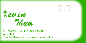 kevin thum business card